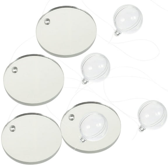 NIAIZEK Fish Tank Betta Mirror, White Acrylic, Floating Ball, Decor and Training Tool, 4Pcs