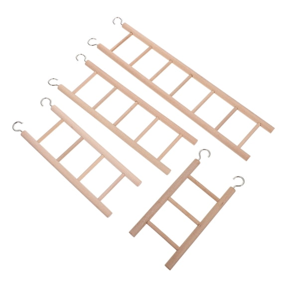 NIAIZEK Wooden Parrot Ladder Plaything Assorted Color for Bird Health