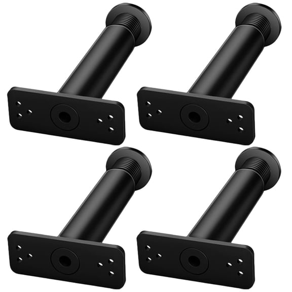 NIAIZEK Black Steel Bed Support Legs, Adjustable Height, Smooth Surface, , 4Pcs