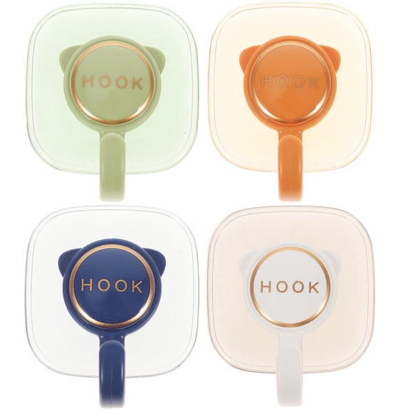 NIAIZEK 4Pcs Adhesive Cat Wall Hooks Small Decorative Hangers for Organizing Wall Space