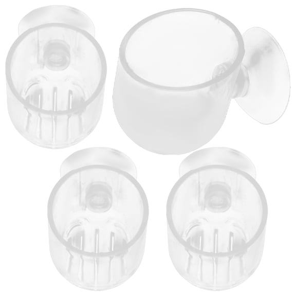 NIAIZEK 4Pcs Transparent Acrylic Aquarium Planter Cups with Holes for Fish Tank Decoration