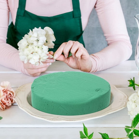 NIAIZEK 4Pcs Round Flower Mud Blocks Phenolic Resin Material for Floral Decoration