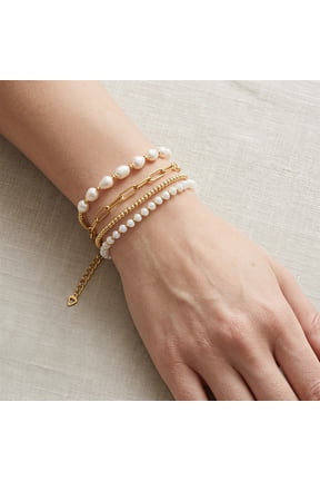 4-Piece Stackable Bracelets Set for Women, Minimalist and Trendy Elegant Jewelry Accessories, Stylish Wristwear