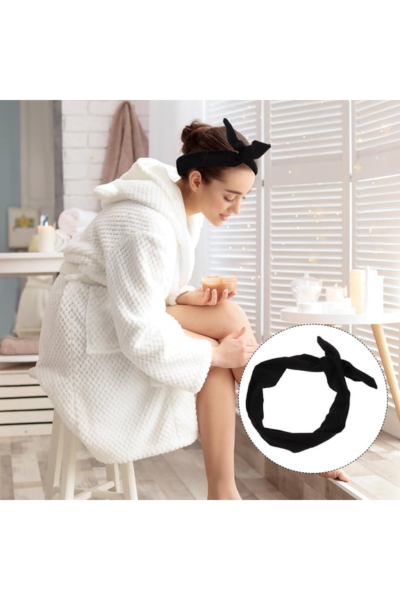 4-Pack Black Wire Headbands for Women, Comfortable Spa and Hairstyle Maintenance Accessories