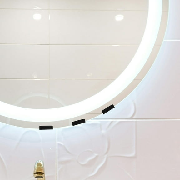 NIAIZEK 4Pcs Black Metal Mirror Clips Wall Display Hanger for Frameless Mirror Ceiling Mount