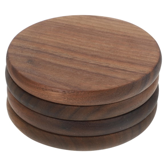 NIAIZEK Wear-resistant Wood Cup Mat 4pcs re for Hotel Table Protection