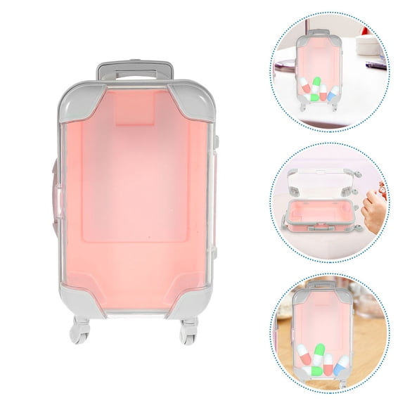 NIAIZEK 4Pcs Pink Makeup Travel Case Portable Cosmetic Organizer with Eyelash Protection