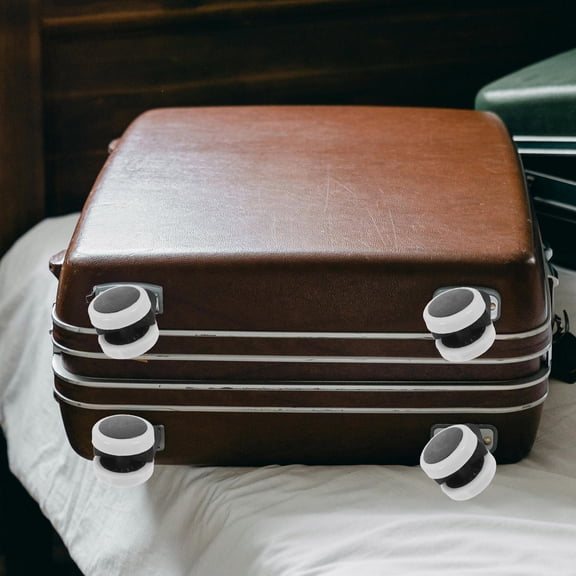 NIAIZEK 4Pcs Small White Caster Wheels for Appliances Swivel Rollers for Trash Cans and Storage Boxes