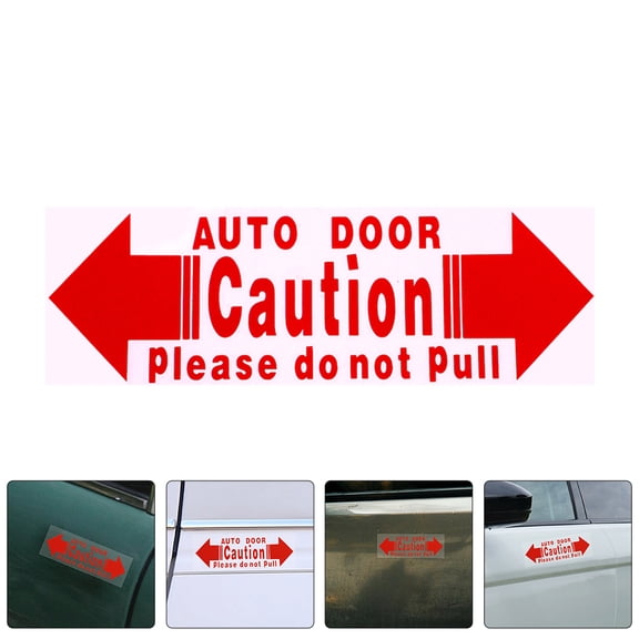 NIAIZEK Red PVC Car Door Safety Stickers, Easy to Install, Reflective Warning Decals for Vehicle