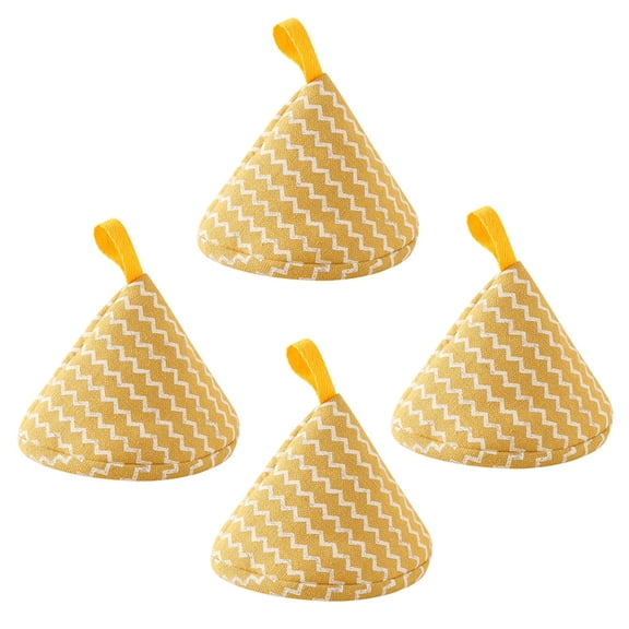 NIAIZEK 4-Pack Anti-Scald Pot Lid Covers, Polyester Kitchen Accessories for Safe Cooking