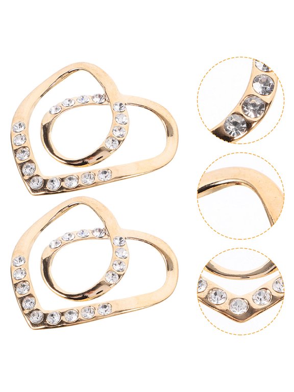 4Pcs Golden Zinc Alloy Scarf Ring Clip Decorative Knot Buckle for T-Shirt Tops