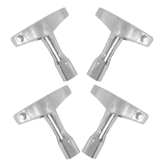 NIAIZEK 4pcs Snare Tuning Wrench Aluminum Alloy Silver Drum Tuning Tools for Professionals