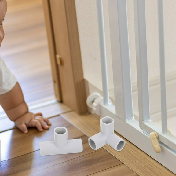 NIAIZEK 4pcs T-Shaped Joint Baby Playpen Parts T Connector 3 Way Baby Playpen Accessories for Baby Play Yard Safety Assembly Home Baby Activity Area(3.35X2.17X1.02in)