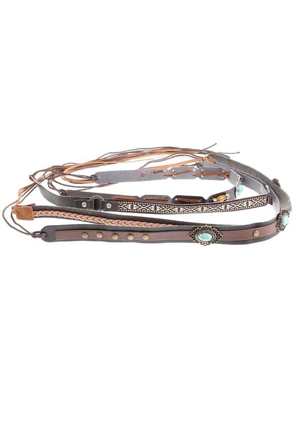 4 Pcs Hat Belts Women Assorted Color Polyester Beach Cap Band Daily Use