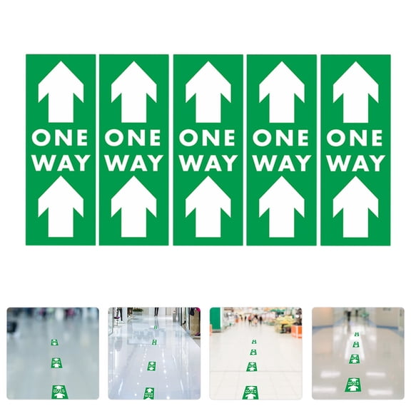 NIAIZEK Green Directional Floor Stickers PVC for Public Safety and High Traffic Areas