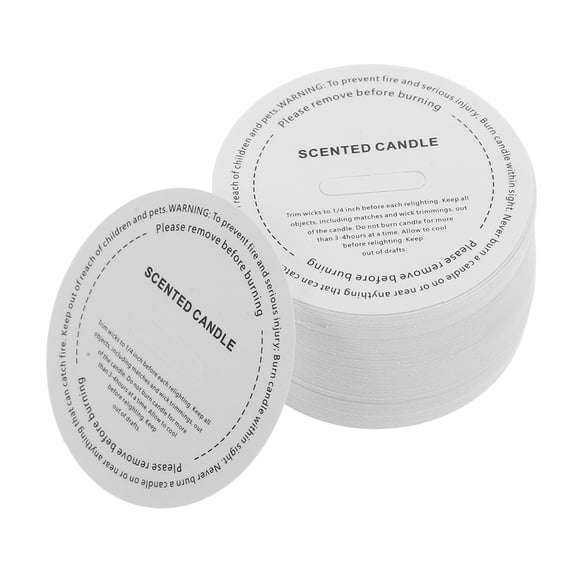 NIAIZEK White Cardboard Candle Dust Covers for Jar Candles Wax Handmade Protective Round Paper Covers 50 Pcs