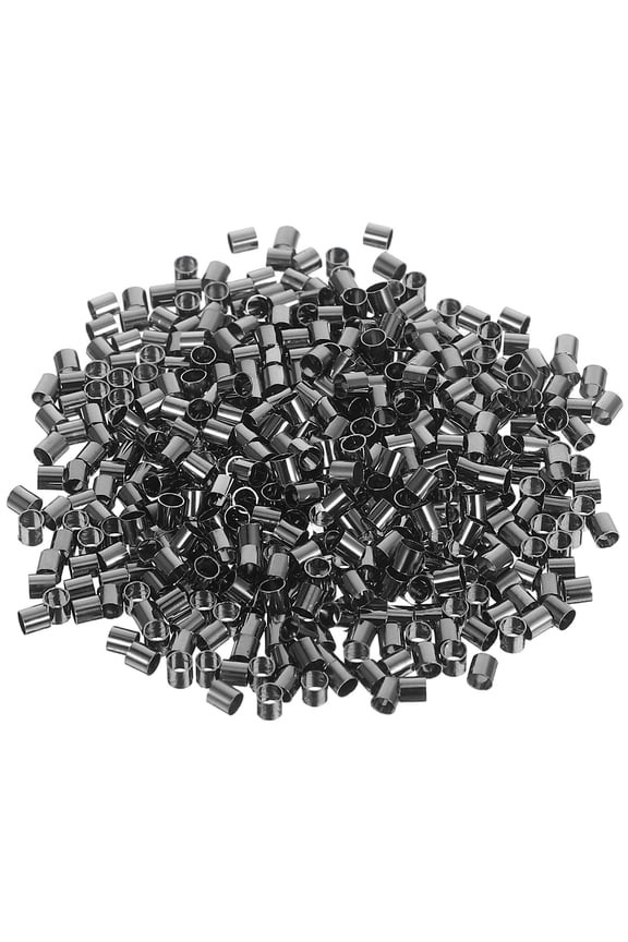 500Pcs Jewelry Crimp Tubes Copper Dark Grey Secure Hold for Professional Creations