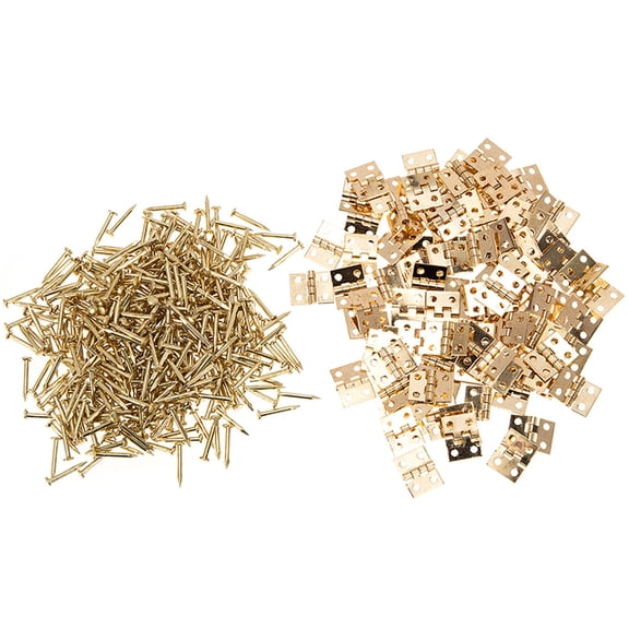 NIAIZEK 50Pcs Pure Copper Golden Hinge for Jewelry Box Rust Resistant Antiqued Brass Plating