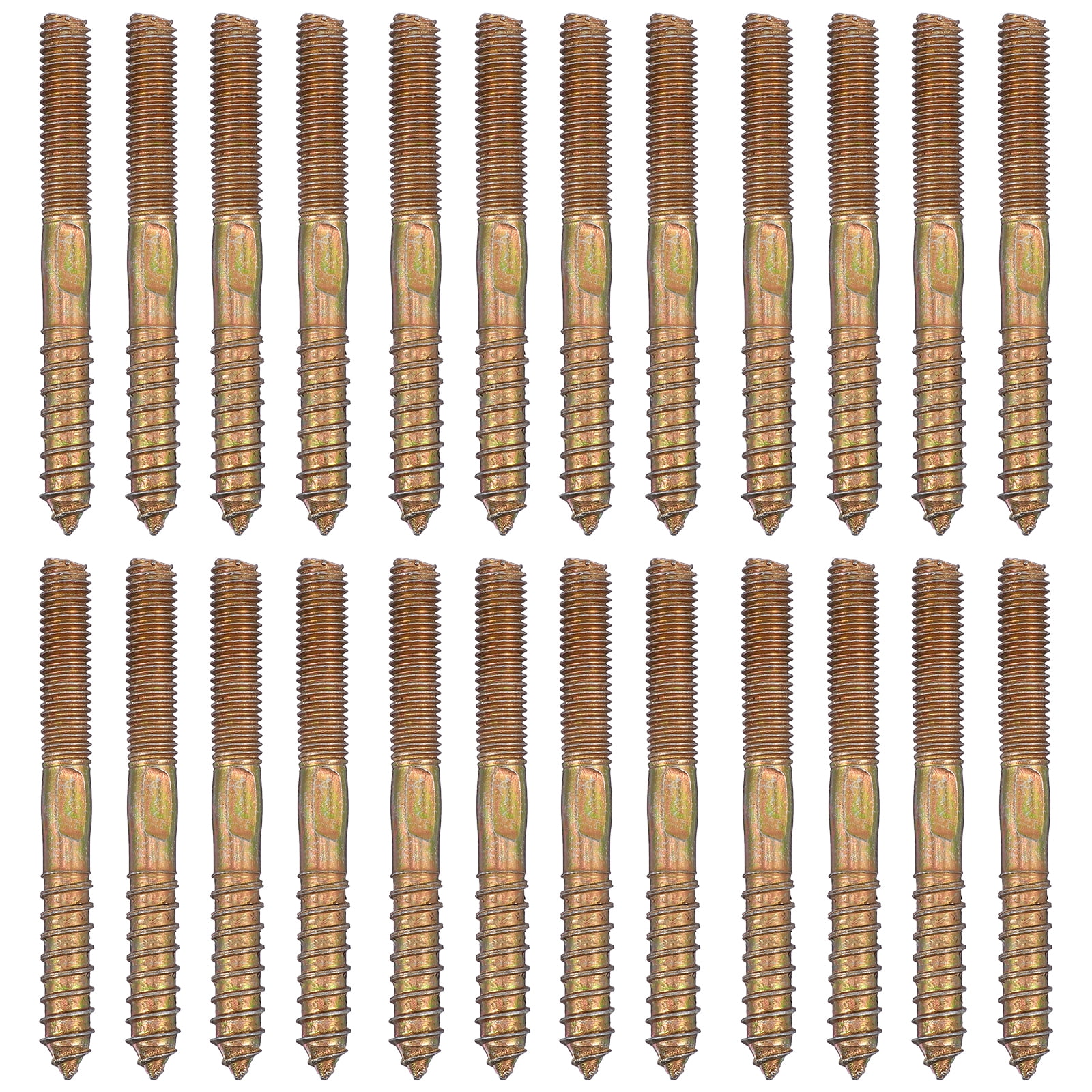 NIAIZEK 50Pcs Golden Double Headed Hanger Bolts Carbon Steel Self ...