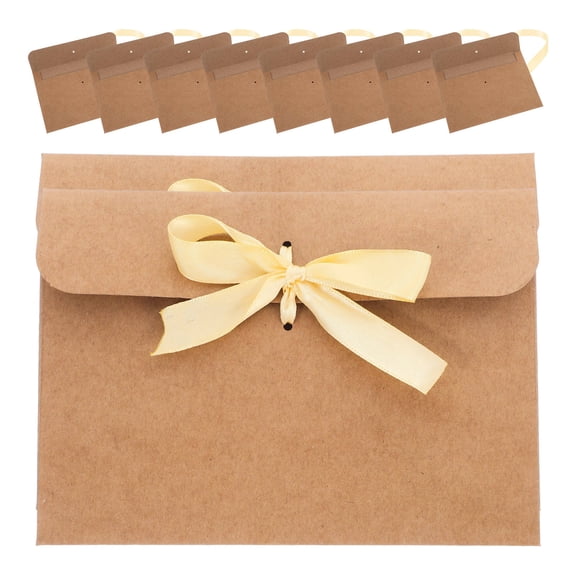 NIAIZEK Beige Kraft Butterfly Bow Envelopes Easy to Use for Office Greeting Cards 50Pcs