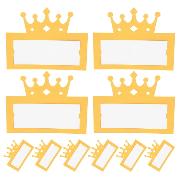 NIAIZEK Sturdy Blank Place Cards Golden Tent Design for Home Gatherings 50Pcs