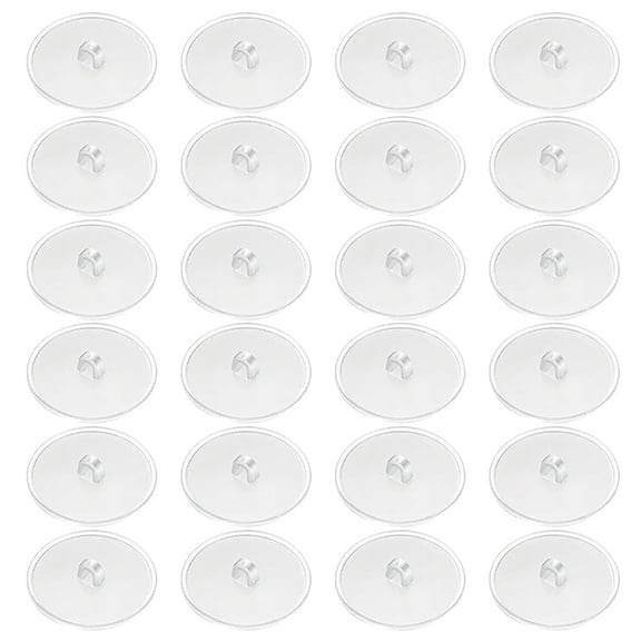 NIAIZEK No Drill Clear Ceiling Hooks, Strong Adhesion, Plastic, for Decoration, 50Pcs