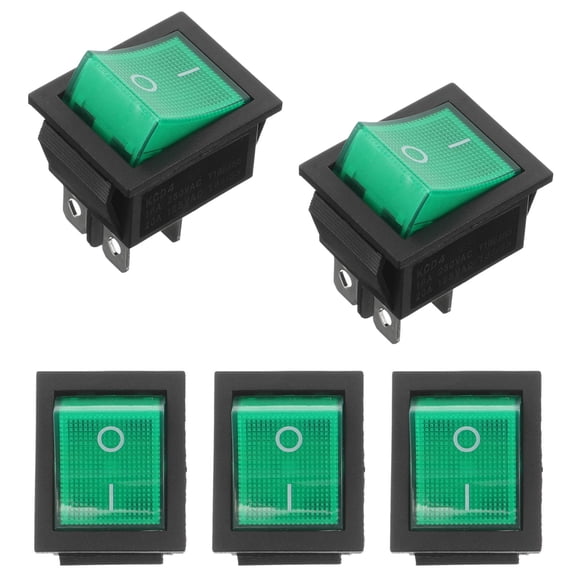 NIAIZEK 5Pcs Marine Grade Green Rocker Switch for Car and Boat with Easy Installation