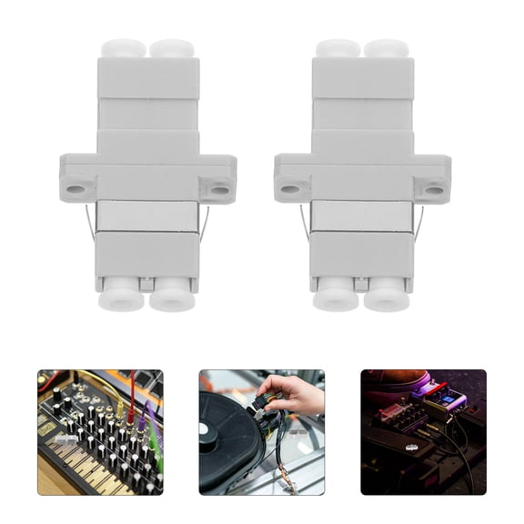 NIAIZEK 5Pcs Fiber Optic Coupler Set Grey Plastic Cable Connector for Optical Network Connection