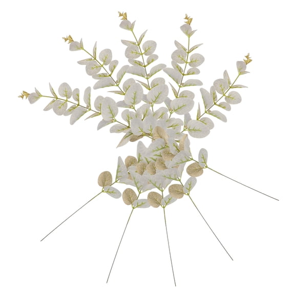 NIAIZEK 5Pcs Vivid Golden Fake Plant Leaves for Home Office Decoration and Photography Props