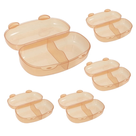 NIAIZEK 5Pcs Transparent Portable Soother Case with Handle for Travel and Outdoor Use