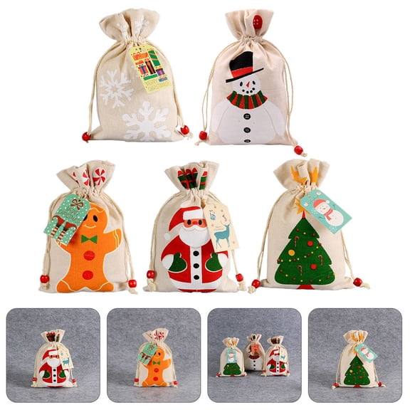 NIAIZEK Set of 5 Small Candy Bags in Assorted Colors, Synthetic Storage Pouches for Family Gatherings and Party Favors