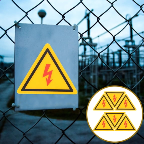 NIAIZEK 6Pcs Tear Resistant High Voltage Warning Labels for Electric Panel Use