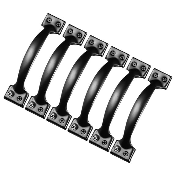 NIAIZEK 6Pcs Black Industrial Door Pull Handles for Equipment and Cabinet Use