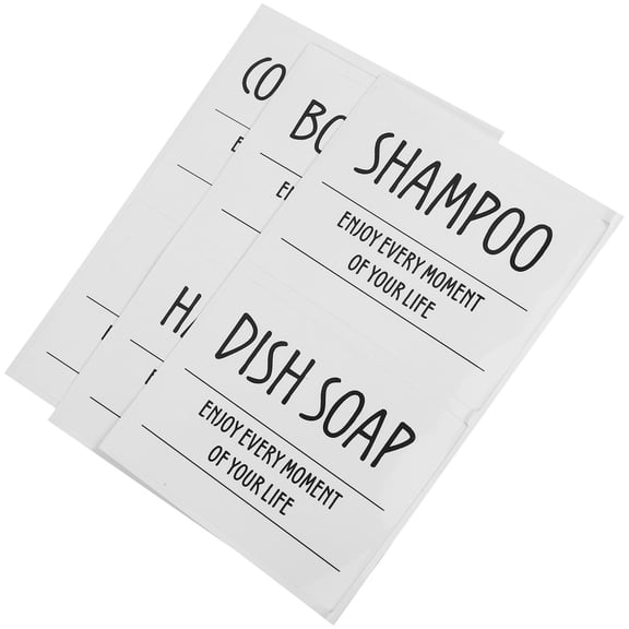 NIAIZEK White Bottle Label Stickers for Bathroom and Sub Bottles, PVC Material, Easy to Use