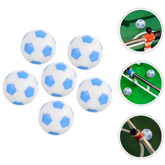 NIAIZEK 6Pcs Mini Foosball Balls for Adults and Children in Sky-Blue and White for Fan Gear
