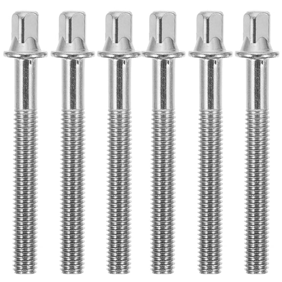 NIAIZEK 6-Pack Metal Drum Tension Rod Screws Replacement for Musical Instruments, and Hardware