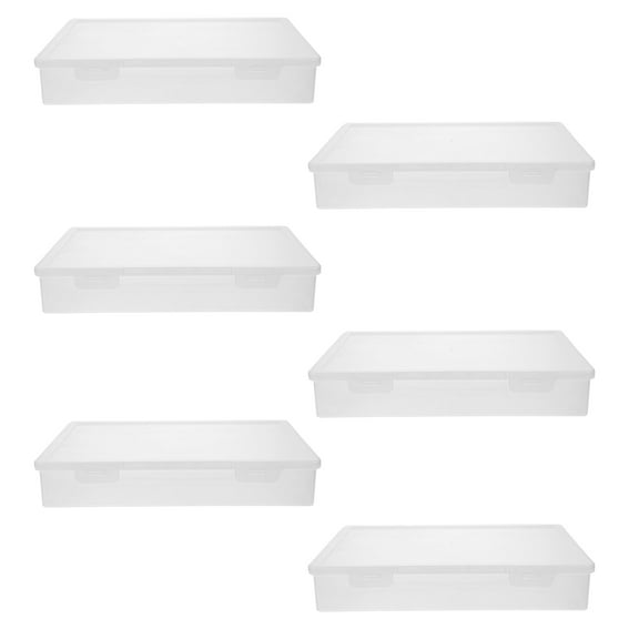 NIAIZEK 6-Pack Clear Plastic Storage Containers Small Parts Organizer for Jewelry Beads and Craft Supplies