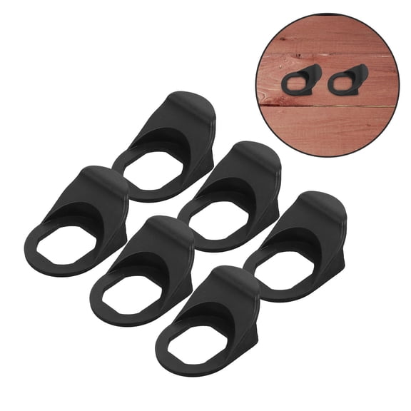 NIAIZEK Garbage Bin Rain Cover, Black Plastic, Water-Resistant, Sturdy, Easy to Use 6Pcs