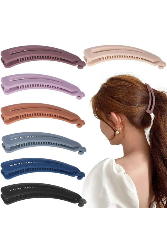 7Pcs Hair Claws for Thick Curly Hold Banana Clips Lightweight Design