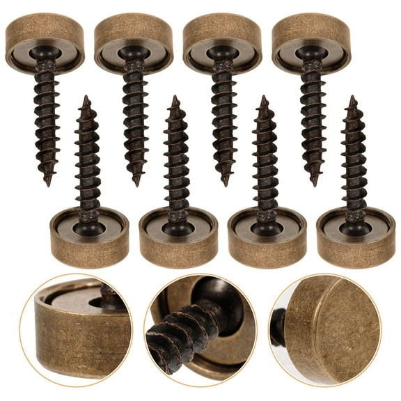 NIAIZEK 8Pcs Mirror Screws with Decorative Caps for Seamless Wall Mounting Finish