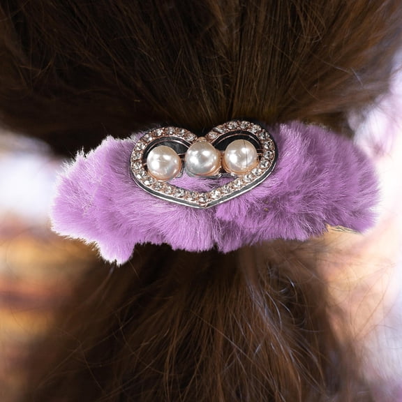 NIAIZEK 8pcs Fuzzy Hair Scrunchies for Girls, Soft Korean Style Hair Bands for School and Everyday Use