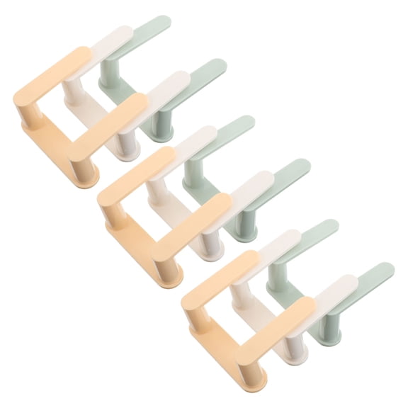 NIAIZEK 9-Piece Floating Shelf Set Plastic Wall Mounted for Bathroom Kitchen Storage Assorted Colors