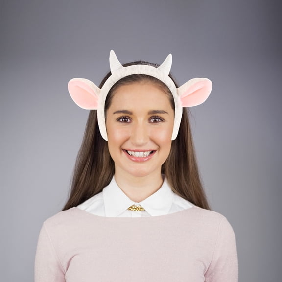 NIAIZEK Cute Sheep Horn Hair Band Furry Plush Headband for Fashionable Event Wear