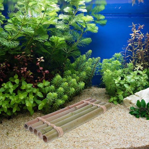 NIAIZEK Bamboo Decoration for Fish Tank Fish Tank Bamboo Board Aquarium Ornament 1Pack