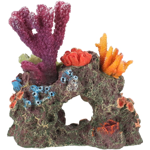 NIAIZEK Decorative Artificial Coral Reef Resin Aquarium Ornament for Fish Tank