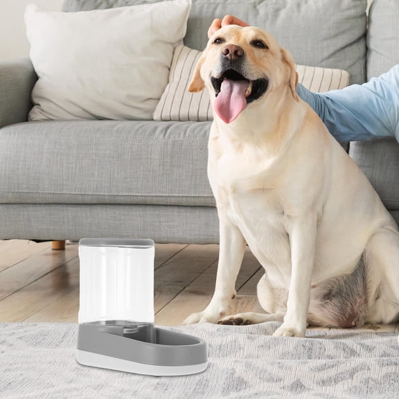 NIAIZEK Dog Water Dispenser Outdoors Pet Food Bowl Grey Abs 1Pack