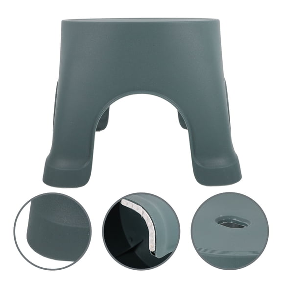 NIAIZEK Home Use Dark Green Nonslip Plastic Foot Stool for Bathroom and Living Room
