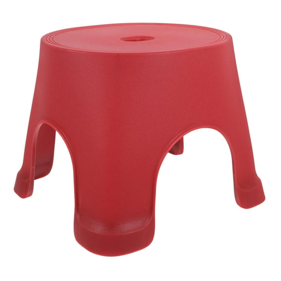 NIAIZEK Safe and Stable Red Plastic Foot Stool for Bathroom and Home