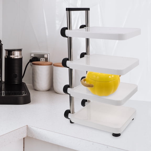 NIAIZEK Convenient Pan Rack Kitchen Organization Cookware Storage Stand Beige 1Pcs