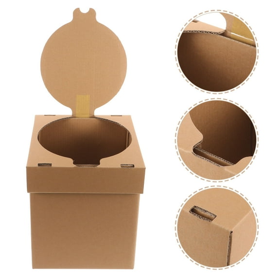 NIAIZEK Foldable Portable Toilet Seat Beige for Outdoor Camping Car Travel Easy Carry